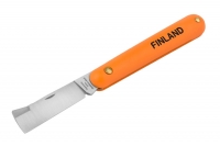 Нож прививочный с прямым лезвием из нерж. стали Finland