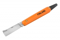 Нож прививочный с язычком для отгиба коры с прямым лезвием из нерж. стали Finland