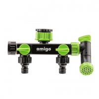 Разделитель потоков 2-х канальный с краном Amigo Grande