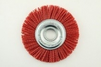Щетка дисковая из нейлона D=125х22,2 С красный абразив