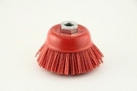 Щетка чашечная из нейлона D=125хМ14 Z цирконий красный
