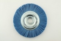 Щетка дисковая из нейлона D=125х22,2 Z цирконий голубой