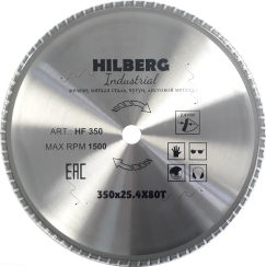 Диск пильный Hilberg Indastrial Метал 350x80Т*25,4мм