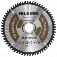 Диск пильный Hilberg Industrial Ламинат 190x64Т*30/20мм