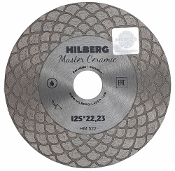 Диск алмазный сплошной ультратонкий Hilberg Master Ceramic 125x25x22,23мм