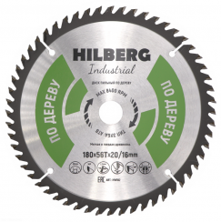 Диск пильный Hilberg Indastrial Дерево 180x56Т*20/16мм