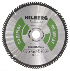 Диск пильный Hilberg Indastrial Дерево 255x100Т*30мм