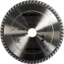 Диск пильный Hilberg Industrial Дерево 350x60Т*50мм