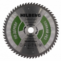 Диск пильный Hilberg Industrial Дерево Тонкий Рез 190x1,6x60Т*20мм