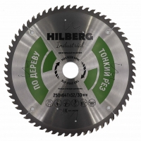 Диск пильный Hilberg Industrial Дерево Тонкий Рез 250x2,0x64Т*32/30мм