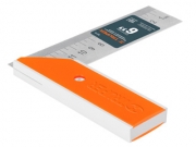 Угольник столяра, полотно из нержавеющей стали, ручка из алюминия, гравировка 25см