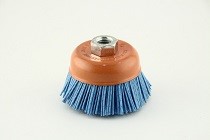 Щетка чашечная из нейлона D=125хМ14 Z цирконий голубой