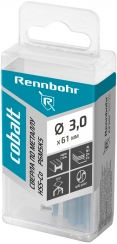 Сверло по металлу, ЦХ,  3,0х61мм, HSS-Co, Р6М5К5, (1уп-20шт) COBALT PROM