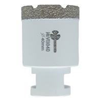 Коронка алмазная по керамограниту 40мм, М14, Vacuum Brazed	