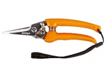 Ножницы садовые для срезания плодов и резки пластиковой проволоки. Лезвие из стали SK-5