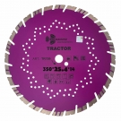 Диск алмазный отрезной TURBO SEGMENT Tractor 350x14*25.4мм