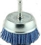 Щетка чашечная с хвостовиком из нейлона ф75х6мм Z цирконий голубой